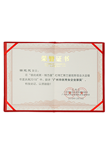 广州市优秀女企业家奖