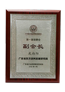 广东省企业建设品牌促进会副会长